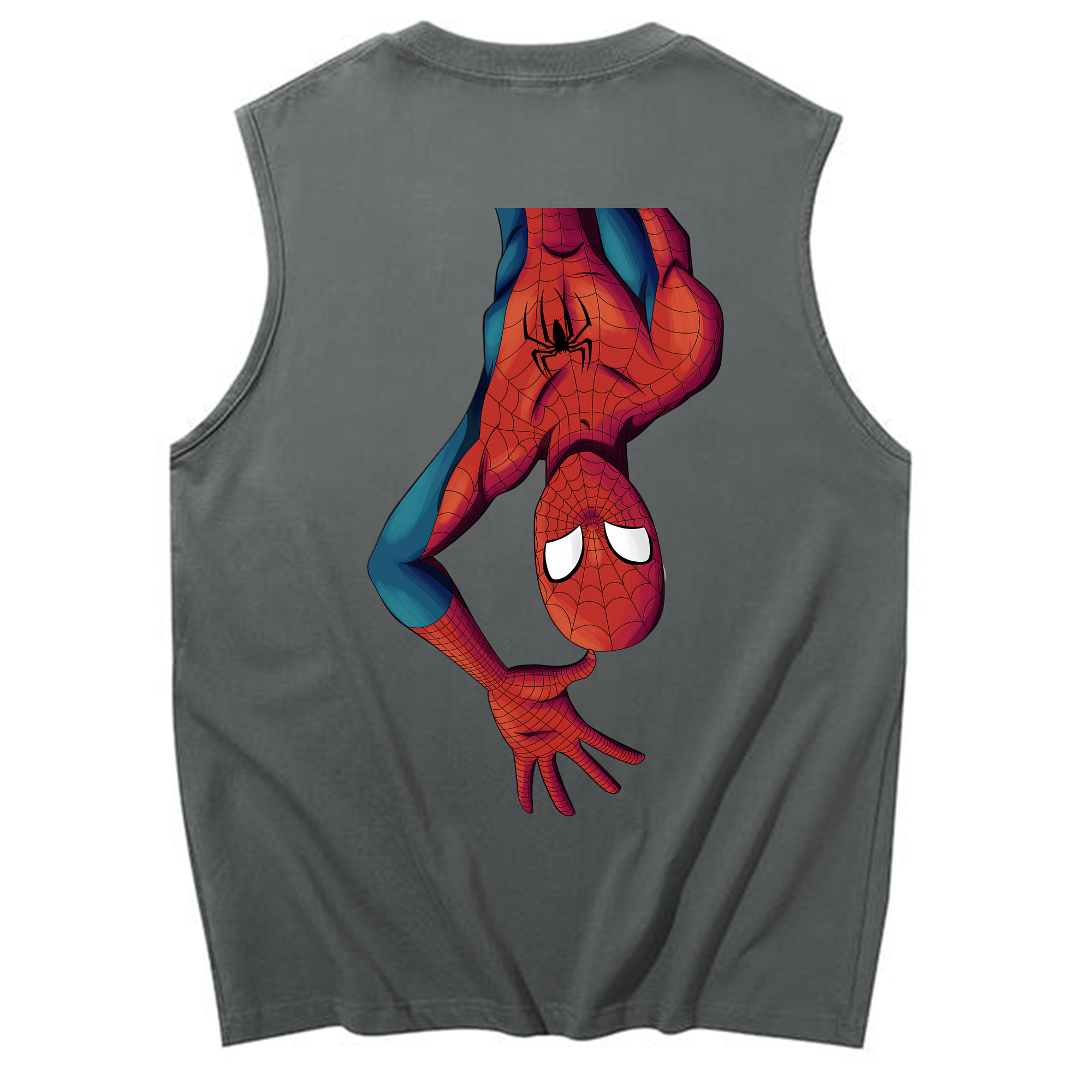 （画像用） Spider Man スパイダーマン コットン100％タンクトップ（背面プリント）